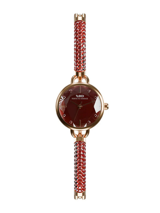 Crystal Slider Watch - Red