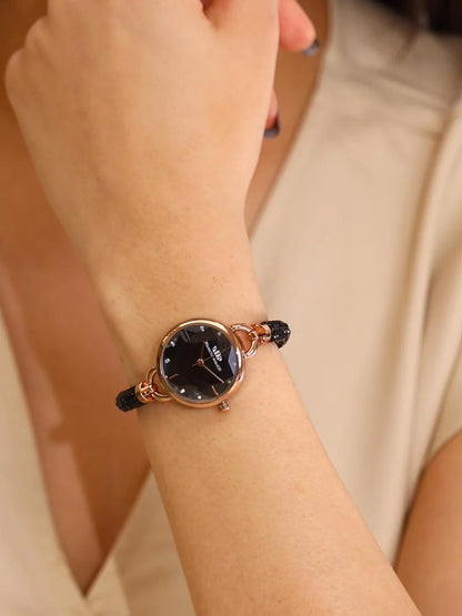 Crystal Slider Watch - Black