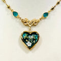 Flower Heart Shaped Locket Necklace