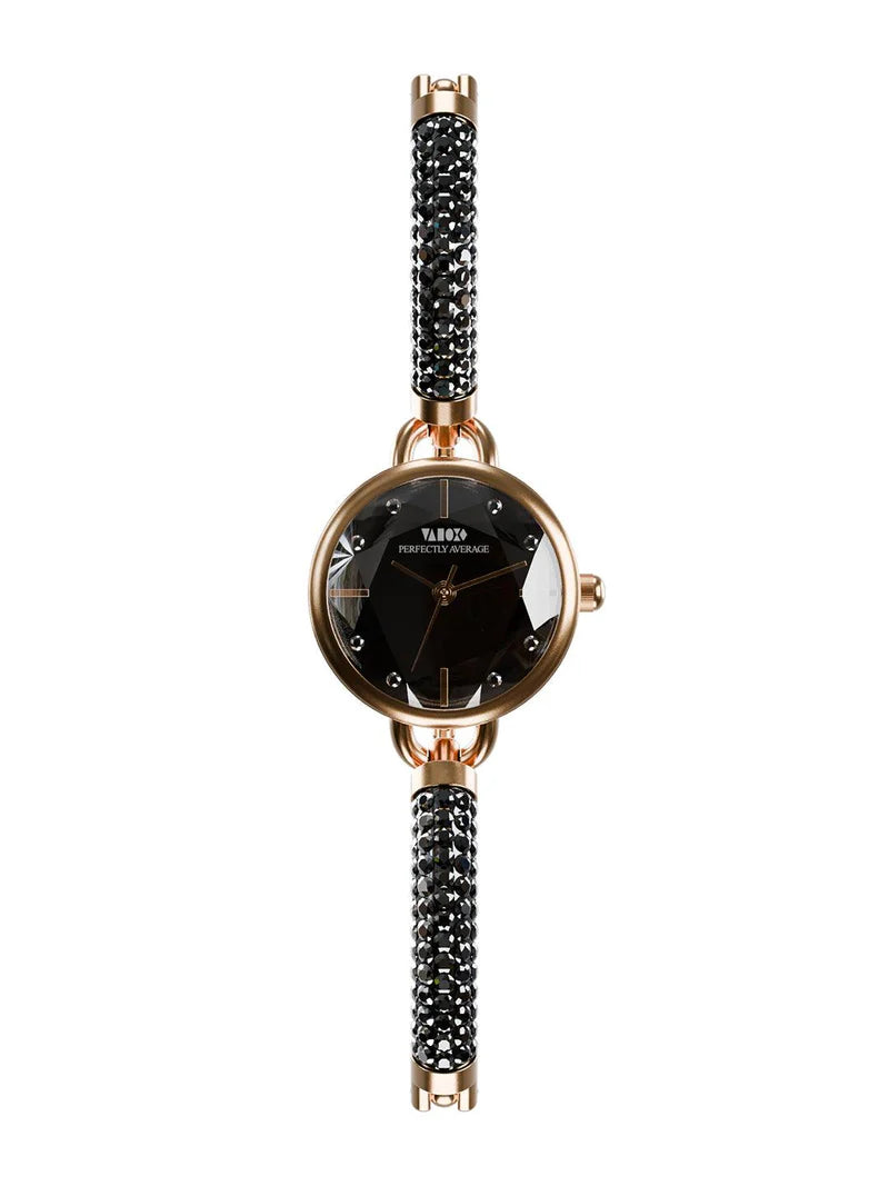 Crystal Slider Watch - Black