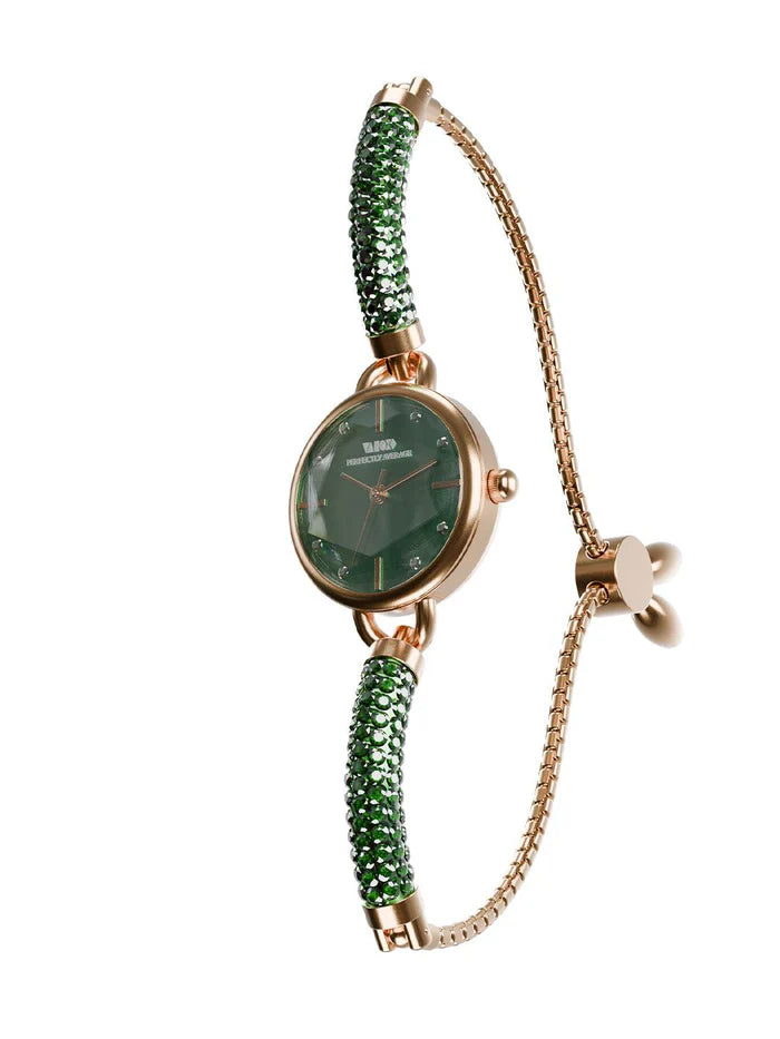 Crystal Slider Watch - Green