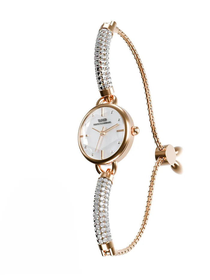 Crystal Slider Watch - White