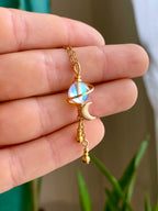 Golden Galactic Planetarium Necklace