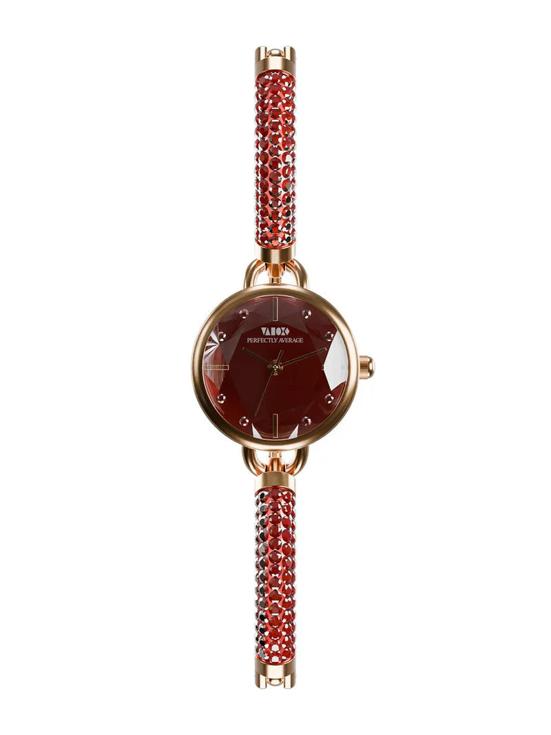 Crystal Slider Watch - Red