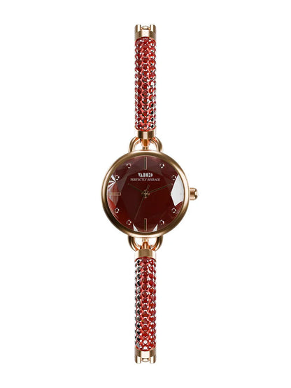Crystal Slider Watch - Red