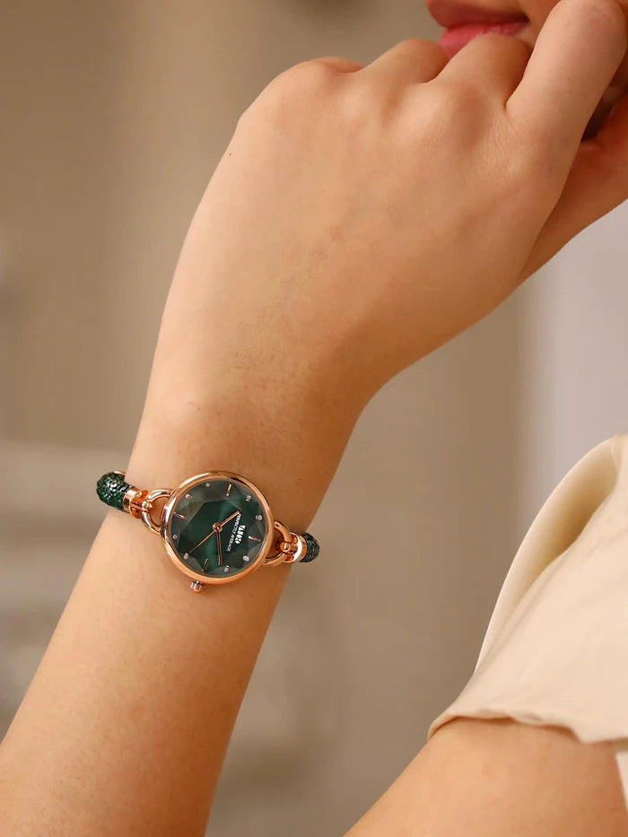 Crystal Slider Watch - Green