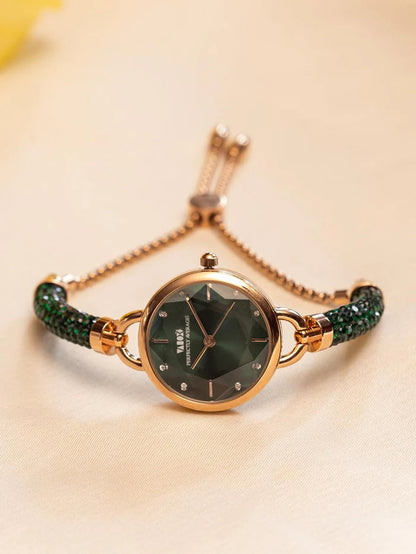 Crystal Slider Watch - Green