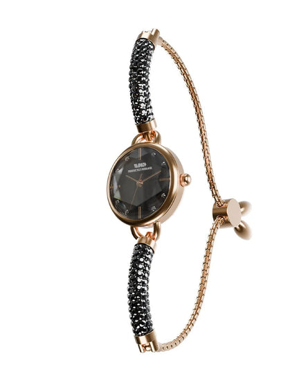Crystal Slider Watch - Black