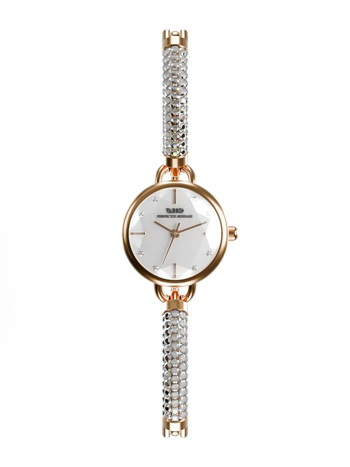 Crystal Slider Watch - White