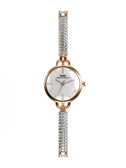 Crystal Slider Watch - White