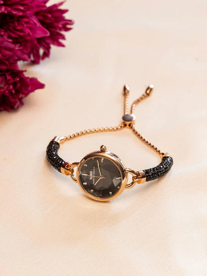 Crystal Slider Watch - Black